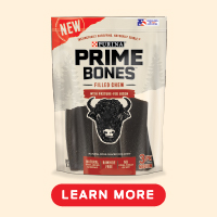 Prime Bones Rawhide-Free Medium Dog Filled Chew With Pasture-Fed Bison