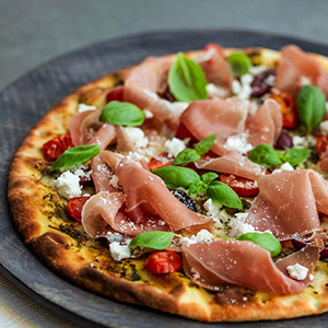 Prosciutto and Chevre Flatbread