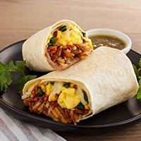 Chorizo and Mozzarella Breakfast Burrito