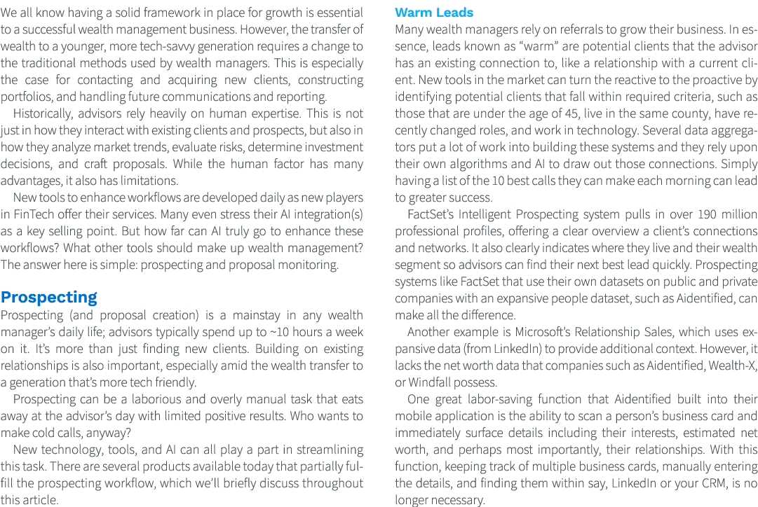 We all know having a solid framework in place for growth is essential to a successful wealth management business. How...