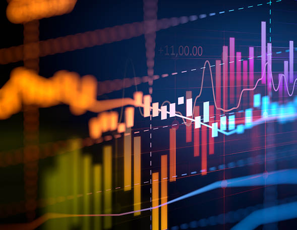 financial graph on technology abstract background represent financial crisis,financial meltdown